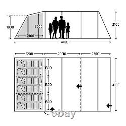 Tent 6 Person / Berth Kampa Croyde 6, Family Poled Tent Free P&P 2024