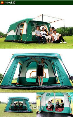 Tent Camping Double Layer Waterproof Outdoor Big Space Season Hiking 10 People