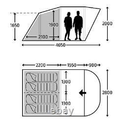 Tent Kampa Brean 4 AIR 4 Berth Tunnel Tent, Airbeam Free Carpet&Footprint