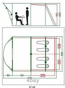 Tent Vail 4, camping tent 4 persons, large family tent