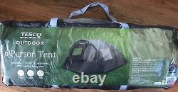 Tesco Outdoor 6 Person Spacious Tent With 2 Bedrooms & 1 Central Living Area. New