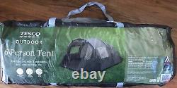 Tesco Outdoor 6 Person Spacious Tent With 2 Bedrooms & 1 Central Living Area. New