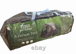 Tesco Outdoor 6 Person Tent 2 Bedrooms & 1 Central Living Area