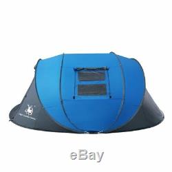 Throw Pop Up Tent 5-6 Person Automatic Double Layers Large Family Camping Hiking