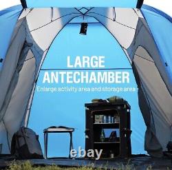 Timber Ridge 6 Man Camping Tunnel Tent, Larger 5m Family Tent With 2 Bedrooms