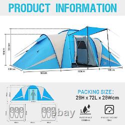 Timber Ridge Camping Tunnel Tent 4-6 Man Large Family With 2 Bedroom 4