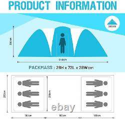 Timber Ridge Camping Tunnel Tent 4-6 Man Large Family With 2 Bedroom 4