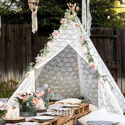 Tipi Luxury Lace Teepee Tent for Kids & Adults XX LARGE Indoor & Outdoor 2.2MT