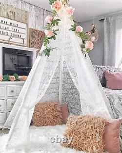 Tipi Luxury Lace Teepee Tent for Kids & Adults XX LARGE Indoor & Outdoor 2.2MT