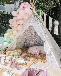 Tipi Luxury Lace Teepee Tent for Kids & Adults XX LARGE Indoor & Outdoor 2.2MT