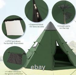 Tipi Tent 6Men Tee Pee Tent for Outdoor Camping Hiking Travel