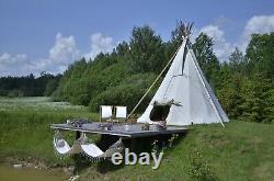 Tipi tent 5m, 16ft Cheyenne teepee tent, 100% natural material, pyramid