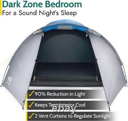 Trail Bracken 4-Person Dome Tent with Porch Blue