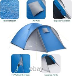 Trail Bracken 4-Person Dome Tent with Porch Blue