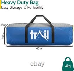 Trail Bracken 4-Person Dome Tent with Porch Blue