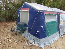 Trailer Tent Raclet Acropolis trailer tent plus large awning, green/grey