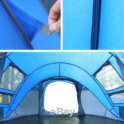 Traveling Hiking Camping Tent 3-4 Person Family Instant Pop Up Tent Green/ Blue