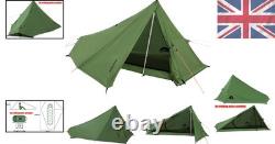 TrekkerNO Trekking Pole Tent 1 Person Waterproof Ultralight Camping Tent Green