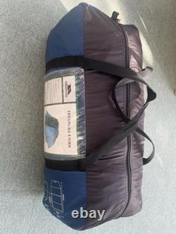 Trespass 4 Man Tunnel Tent Navy with Carry Bag Excellent Condition Hardly Used