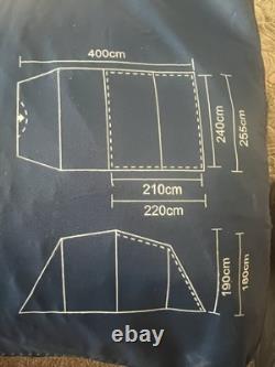 Trespass 4 Man Tunnel Tent Navy with Carry Bag Excellent Condition Hardly Used