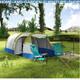 Tunnel Camping Tent 3-person Water-resistant Shell With Porch & Accessories Green
