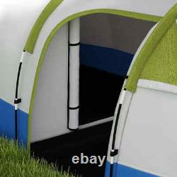 Tunnel Camping Tent 3-Person Water-Resistant Shell with Porch & Accessories Green