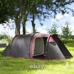 Tunnel Tent 3Man Rainfly Camping Hiking Shelter 2Room Bedroom Porch Living Area