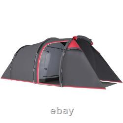 Tunnel Tent 3Man Rainfly Camping Hiking Shelter 2Room Bedroom Porch Living Area