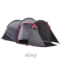 Tunnel Tent 3Man Rainfly Camping Hiking Shelter 2Room Bedroom Porch Living Area