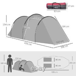 Tunnel Tent 3Man Rainfly Camping Hiking Shelter 2Room Bedroom Porch Living Area