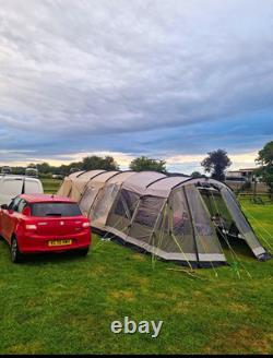 Tunnel Tent, Large Porch, Grey/Beige family tent with loads of accessories