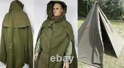 Two Polish large lavvu ponchos khaki Size II that's one teepee tent, also winter