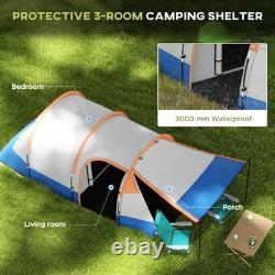 Two-Room Family Tent with Front Porch, Sleeps 3, Easy Setup, Waterproof