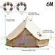 Uk Shipped Large Space 6m Canvas Bell Yurt Tent Glamping Tent With Stove Jack