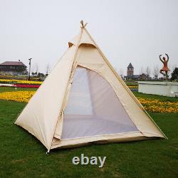 UK Shipped Three Seasons Adult Camping Indian Teepee Pyramid Tent for 2 Person