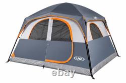 UNP Cabin Camping Tent with Mesh Window, Grey & Orange