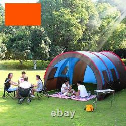 UP Large Family Tent 8-10 Persons Tunnel Tents Camping Hiking Column Waterproof