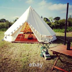 US Canvas Bell Tent 6M Glamping Camping Bell Tent Waterproof Yurts Large Outdoor
