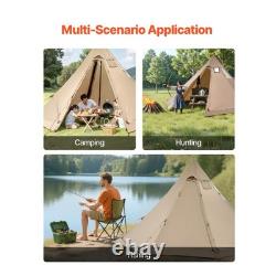 Uimoso Waterproof Tipi Tent with Stove Jack for 4-6 People Camping