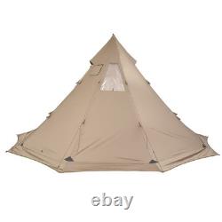 Uimoso Waterproof Tipi Tent with Stove Jack for 4-6 People Camping