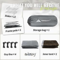 Ultimate 4-Season Backpacking Tent for Up to 3 People Grey Color, Lightweight