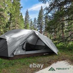 Ultimate 4-Season Backpacking Tent for Up to 3 People Grey Color, Lightweight