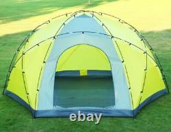 Ultra-Large Outdoor Camping Tent Dual Layer 3Door Hexagonal Yurt Tent 10 Person