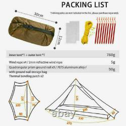 Ultralight Tent 3-Season 1 Person Backpacking Outdoor Lightweight Camping Tent