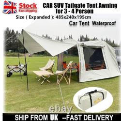 Universal Car Tent SUV Tailgate Awning for Hatchback Van Large Capacity Camping