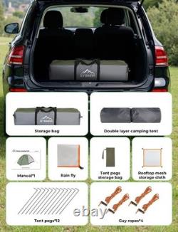 Upgraded 3-Person Instant Pop Up Camping Tent Waterproof & Windproof