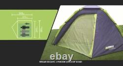 Urban Escape 4 Man Quick Pop up Dome Tent With Porch