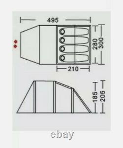 Urban Escape 4 Person Tunnel Tent Double Skin