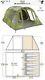 Vango Icarus Deluxe 500 5 Berth Family Tent With Carpet, Footprint And Air Beds