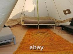 VEVOR 5M Bell Tent Canvas Teepee/Tipi Waterproof Outdoor Glamping With Stove Hole